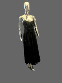 Pierre Balmain Robe de Soirée Bustier Strass Plissée T38