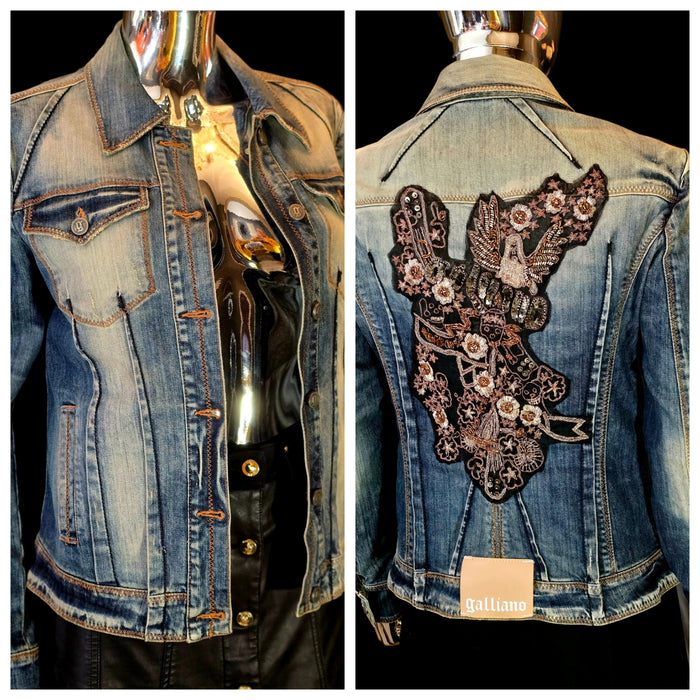 John Galliano denim jacket size 38 vintage -L.F Lusso
