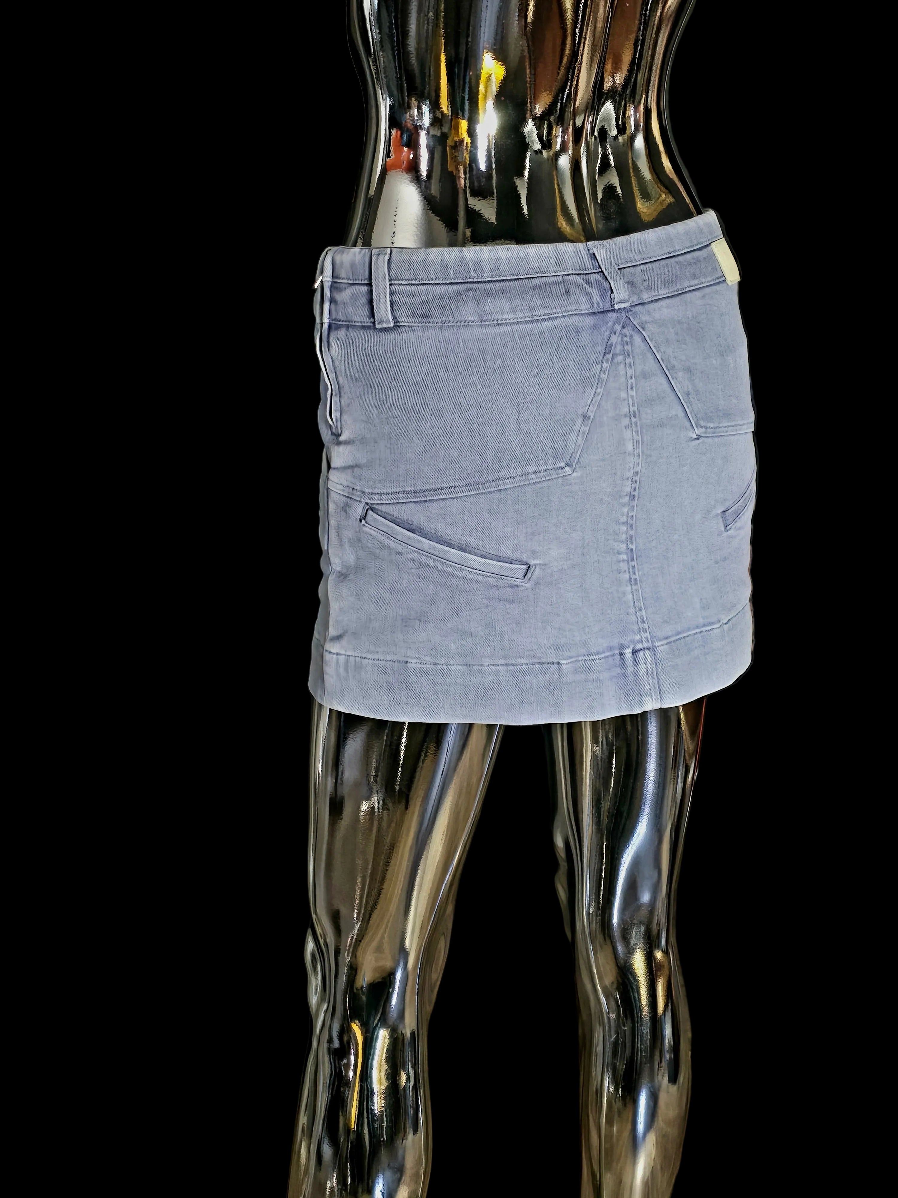 Chloé — Mini-Jupe Denim Délavé T34-36