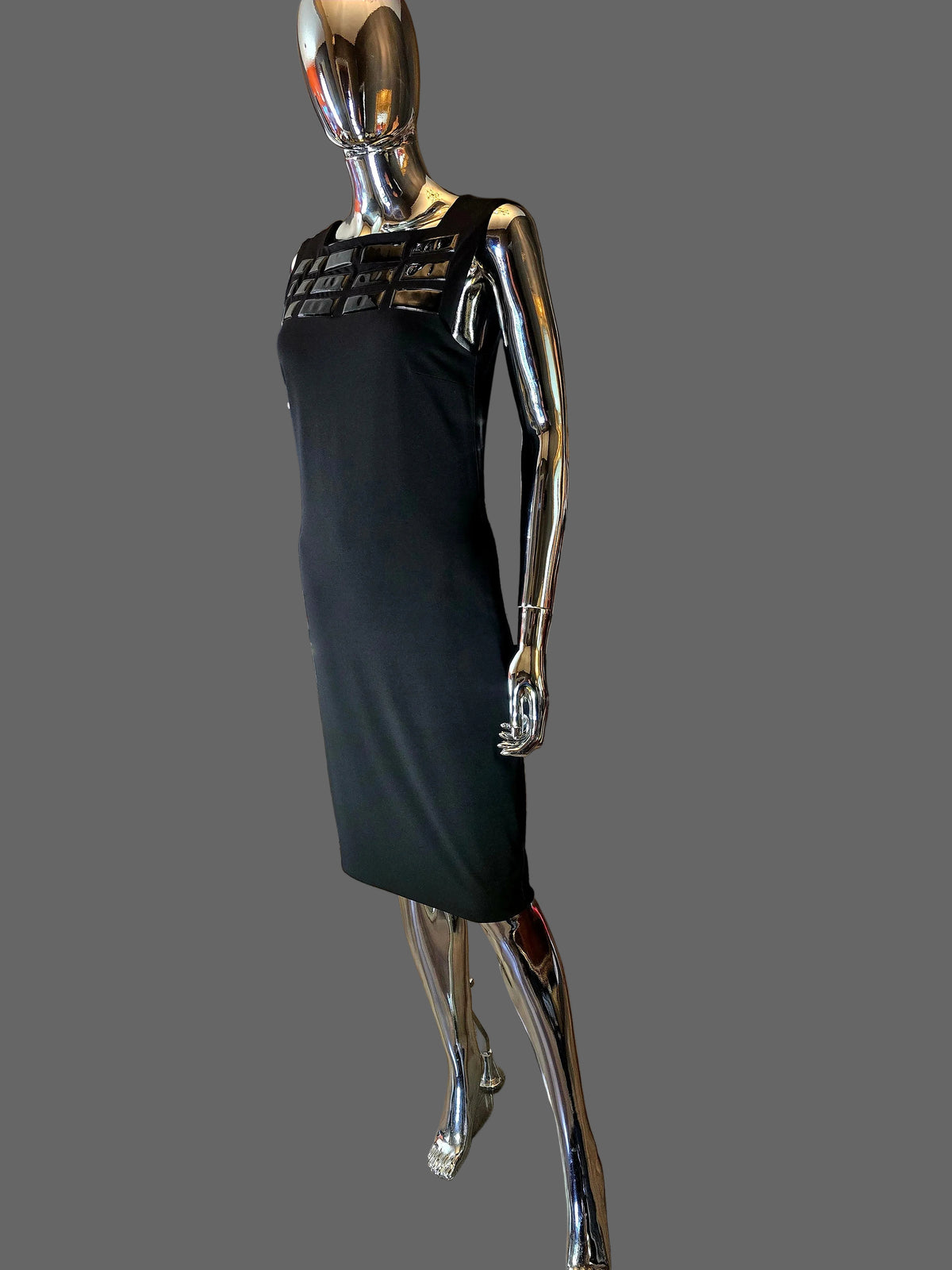 Robe droite noire 90s Paco Rabanne - L.F Lusso