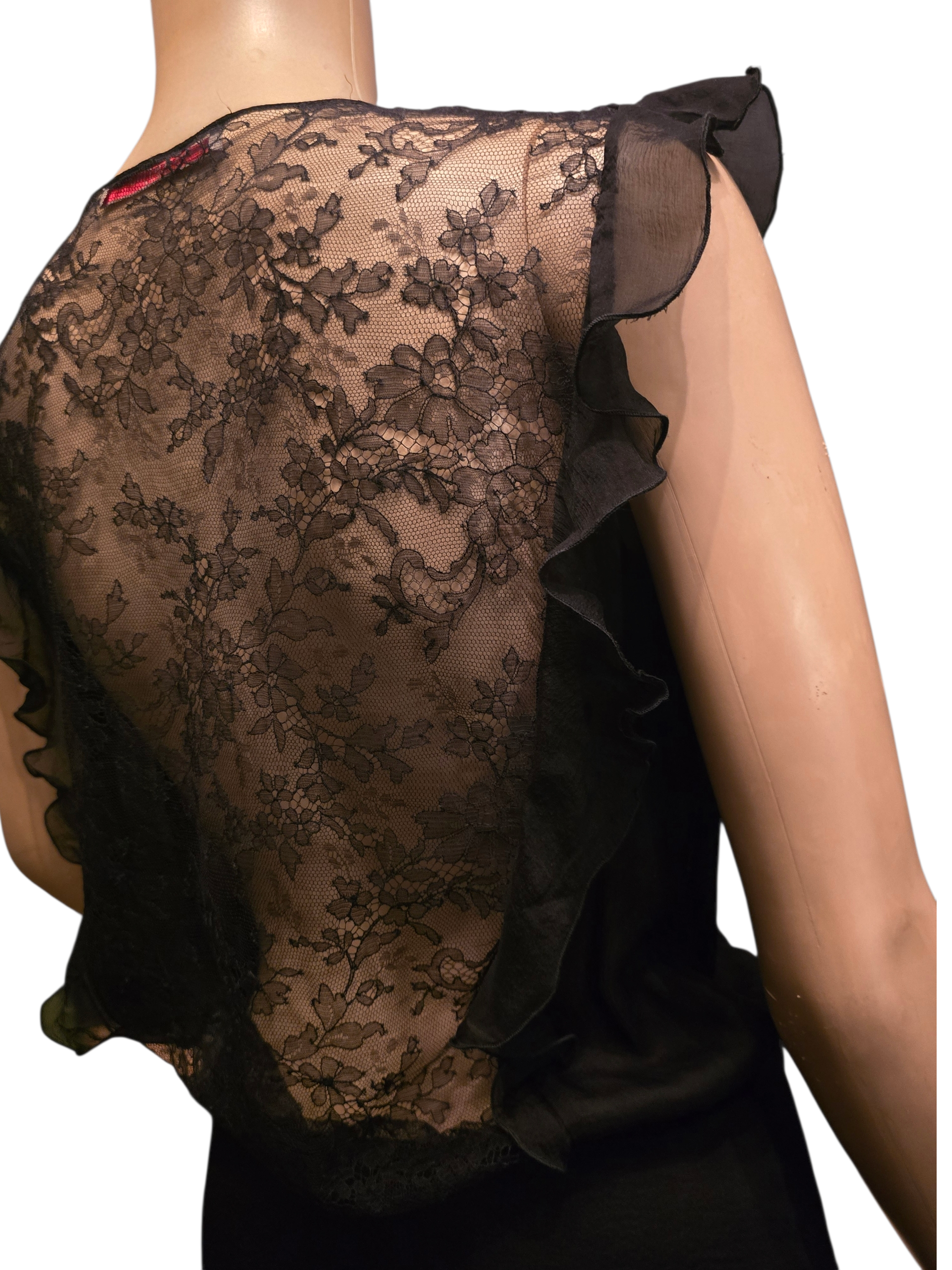 Valentino, robe en crêpe de soie noire