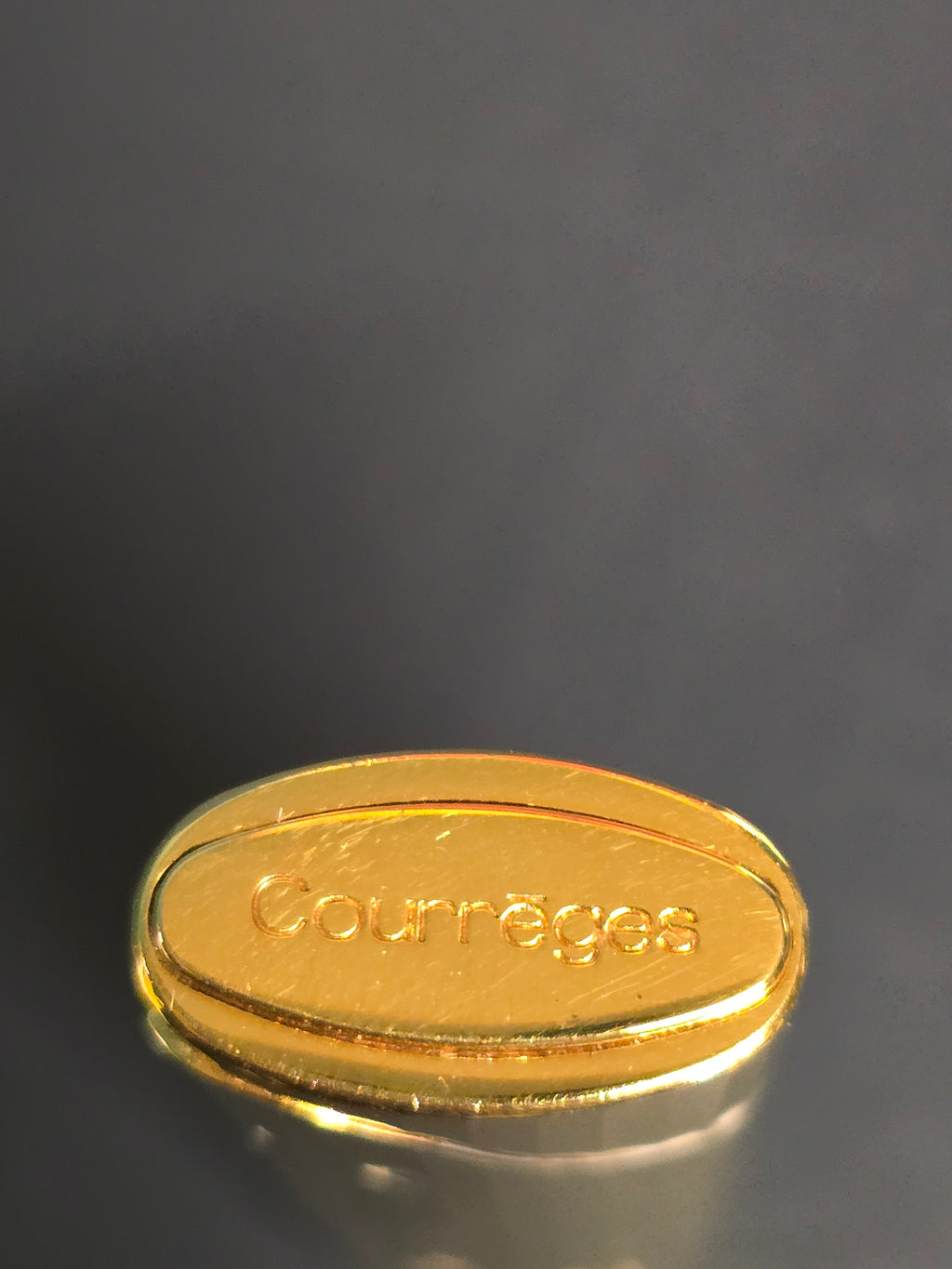 Courrèges Briquet Doré à Facettes Années 80