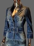 Jean Paul Gaultier denim jacket size 36 vintage - L.F Lusso