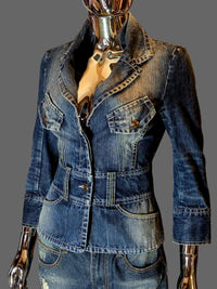 Jean Paul Gaultier denim jacket size 36 vintage - L.F Lusso