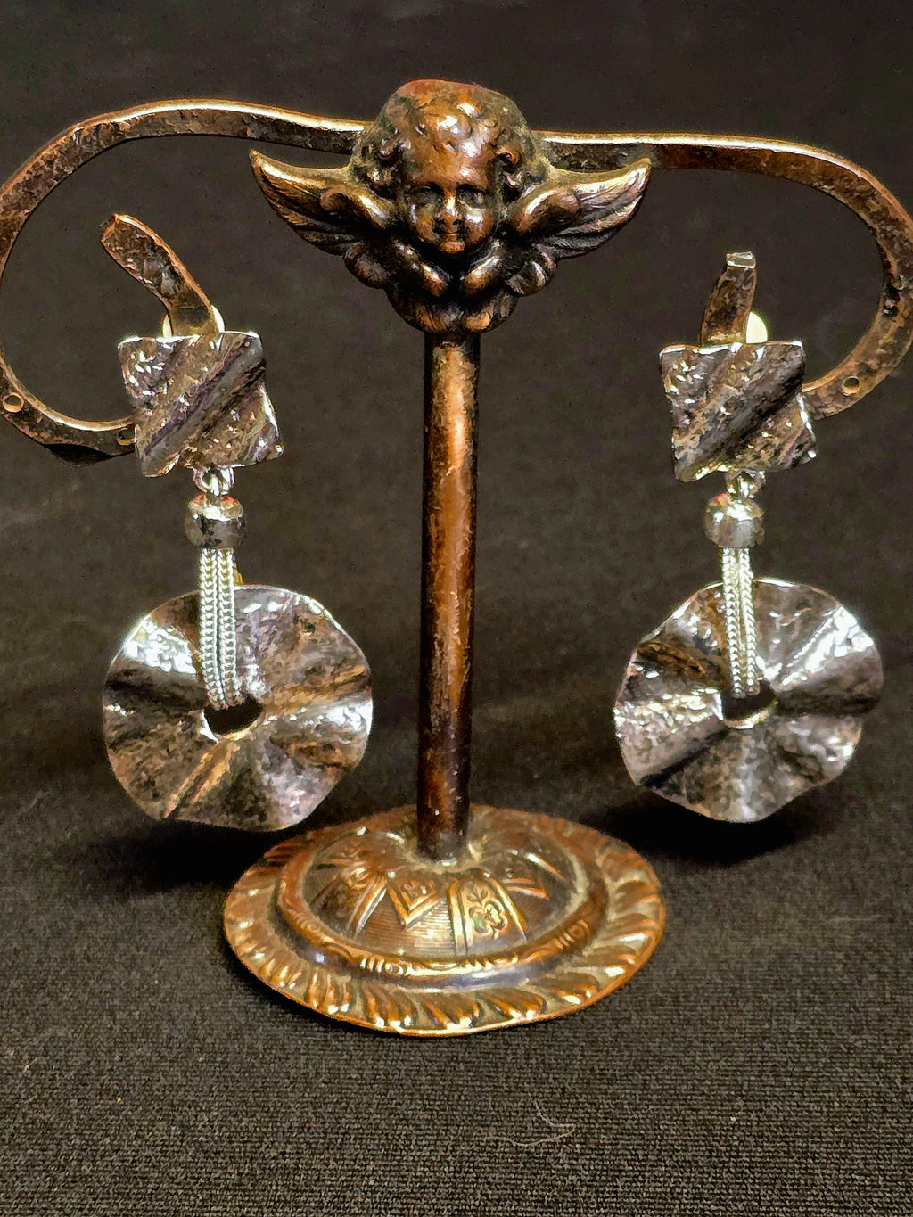 YSL clips d oreille métal argenté Y2K