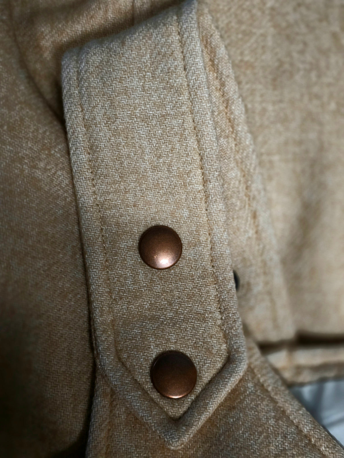 Courrèges Hyperbole Robe Laine Beige Années 70 T38
