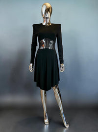 Alexandre Vauthier robe de soirée asymétrique noire T38 neuve - L.F Lusso