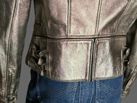 blouson de motard argent D&G - L.F Lusso