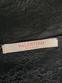 Valentino – Robe en Crêpe de Soie Noire – Décolleté Plongeant – T36/38