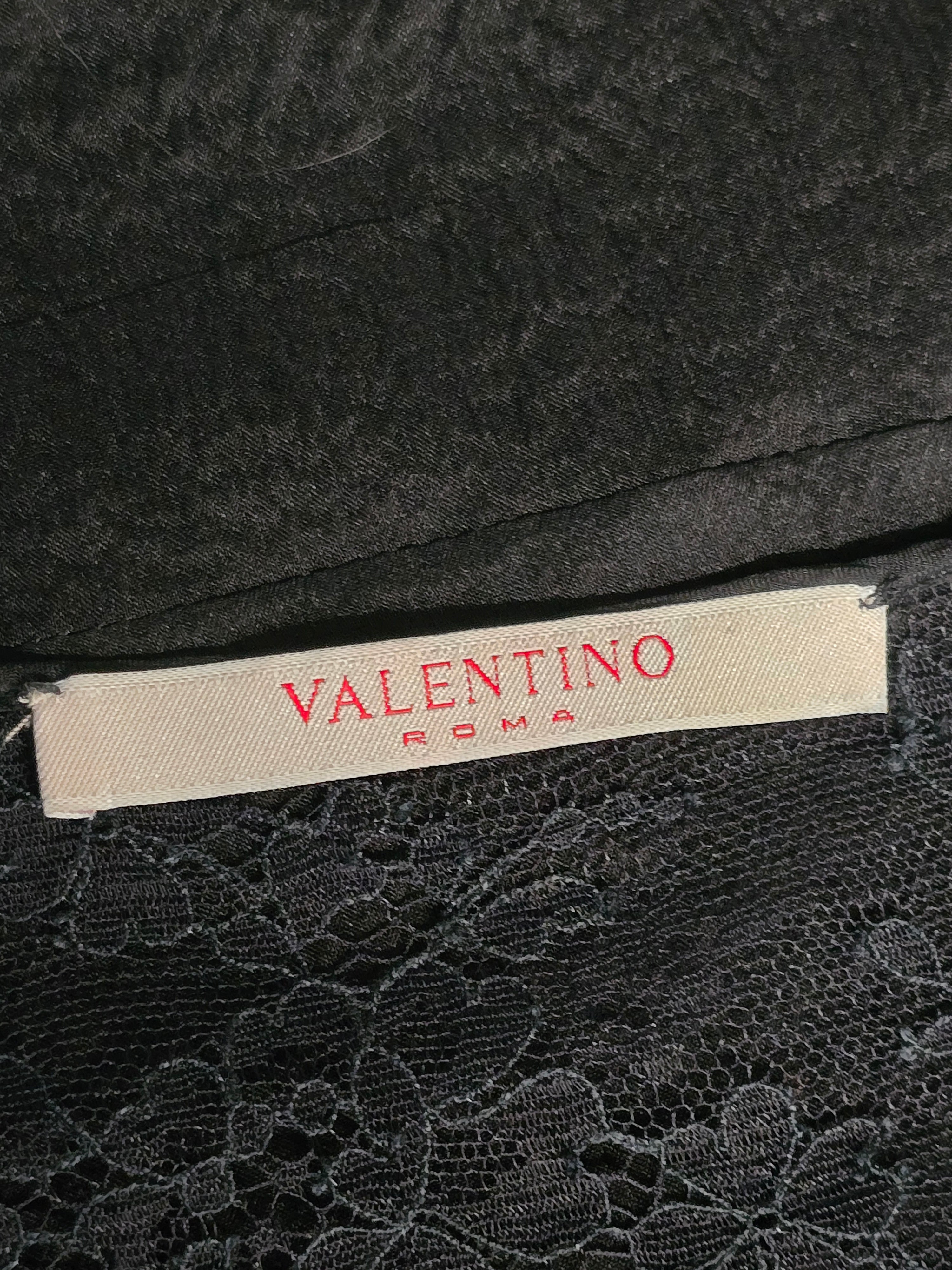 Valentino, robe en crêpe de soie noire
