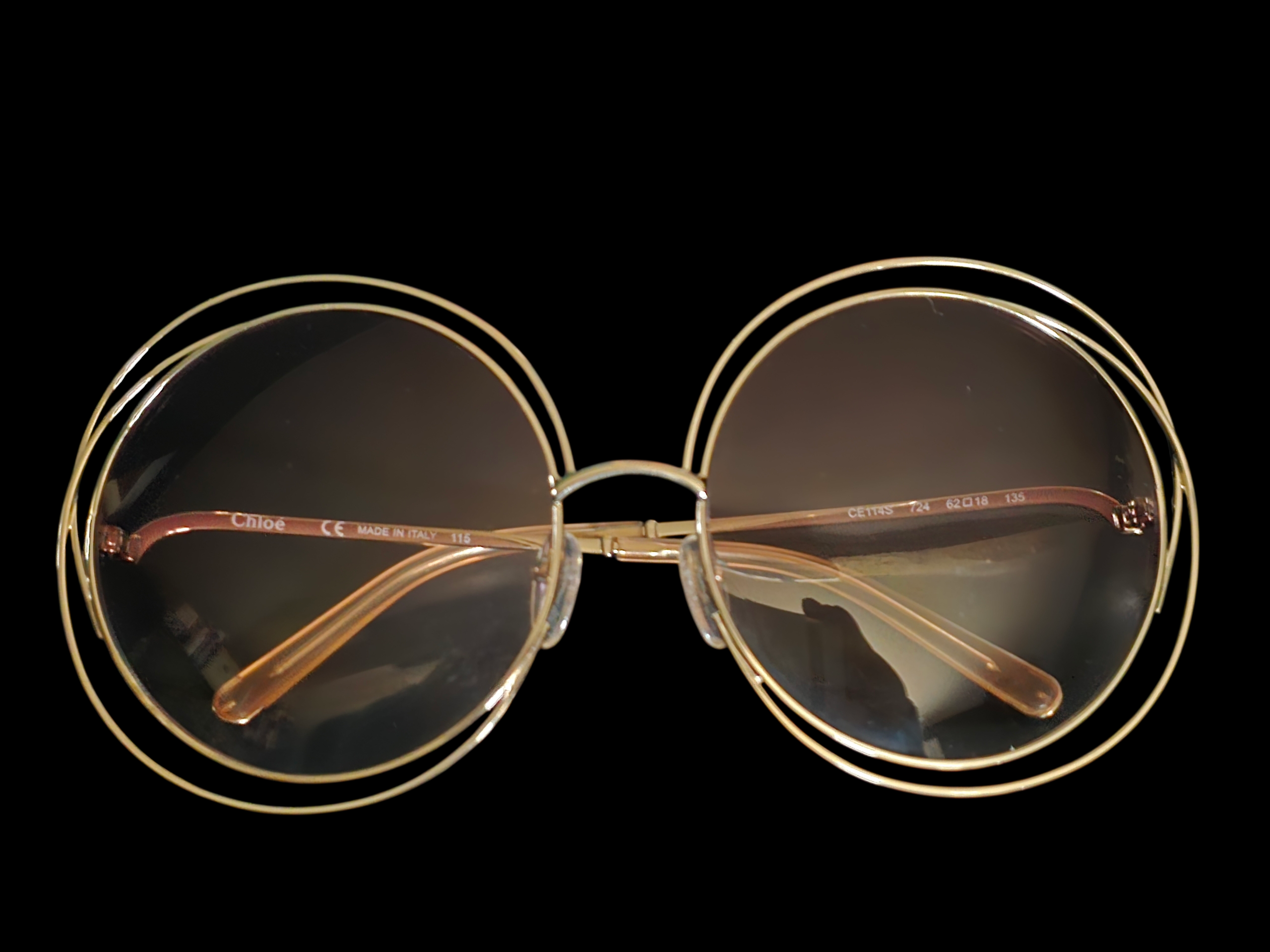 Chloé – Lunettes Monture Dorée & Verres Marron – Jamais Portées