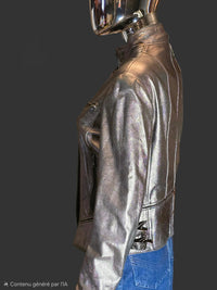 D&G blouson de motard argent - L.F Lusso