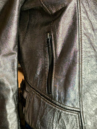 Blouson en cuir argent style motard Dolce & Gabbana - L.F Lusso