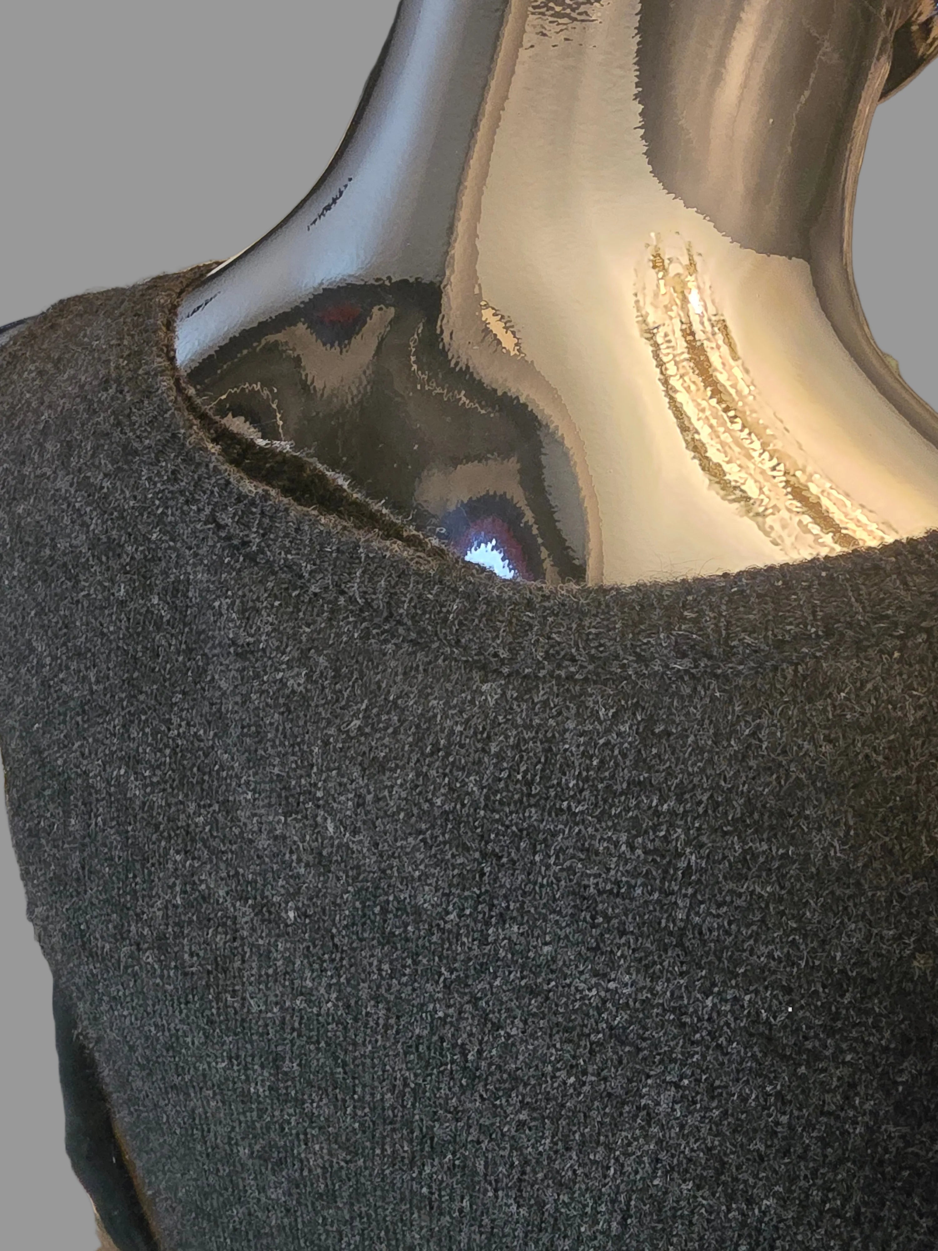 Dolce & Gabbana Robe Longue Grise en Laine T40