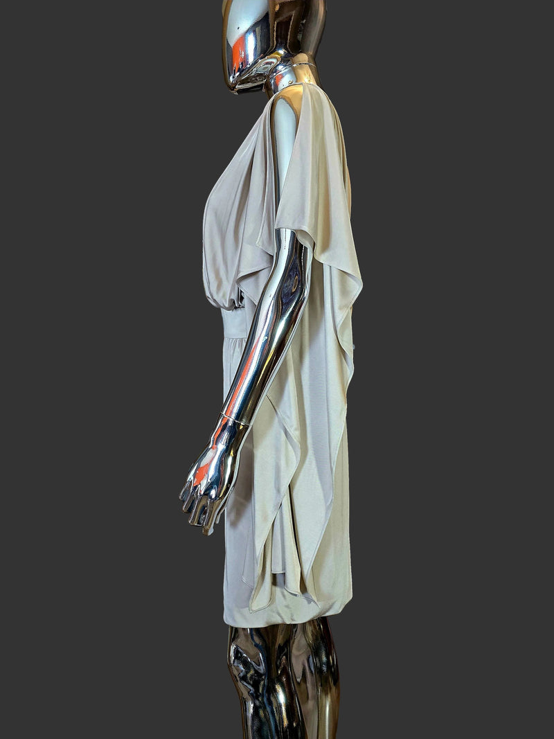 Azzaro robe drapée T38 beige - L.F Lusso