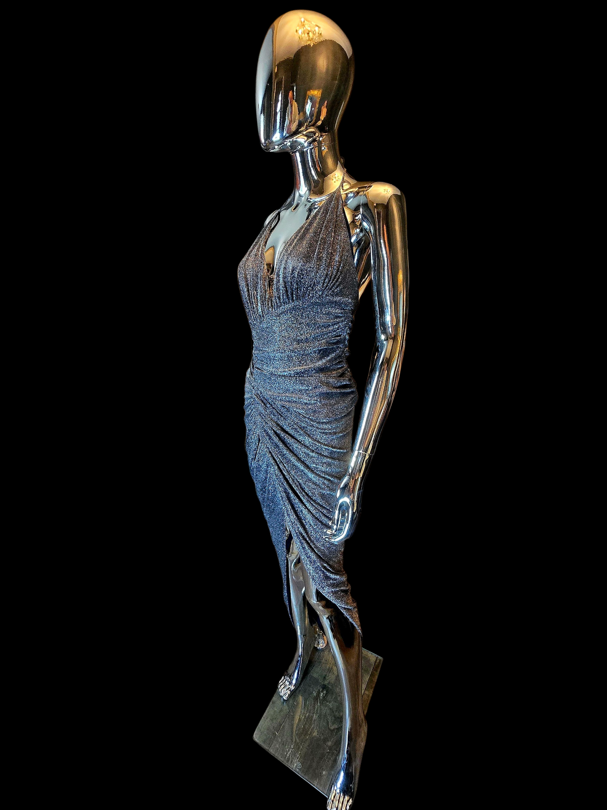 Alexandre Vauthier robe longue métallisée T38 neuve - L.F Lusso