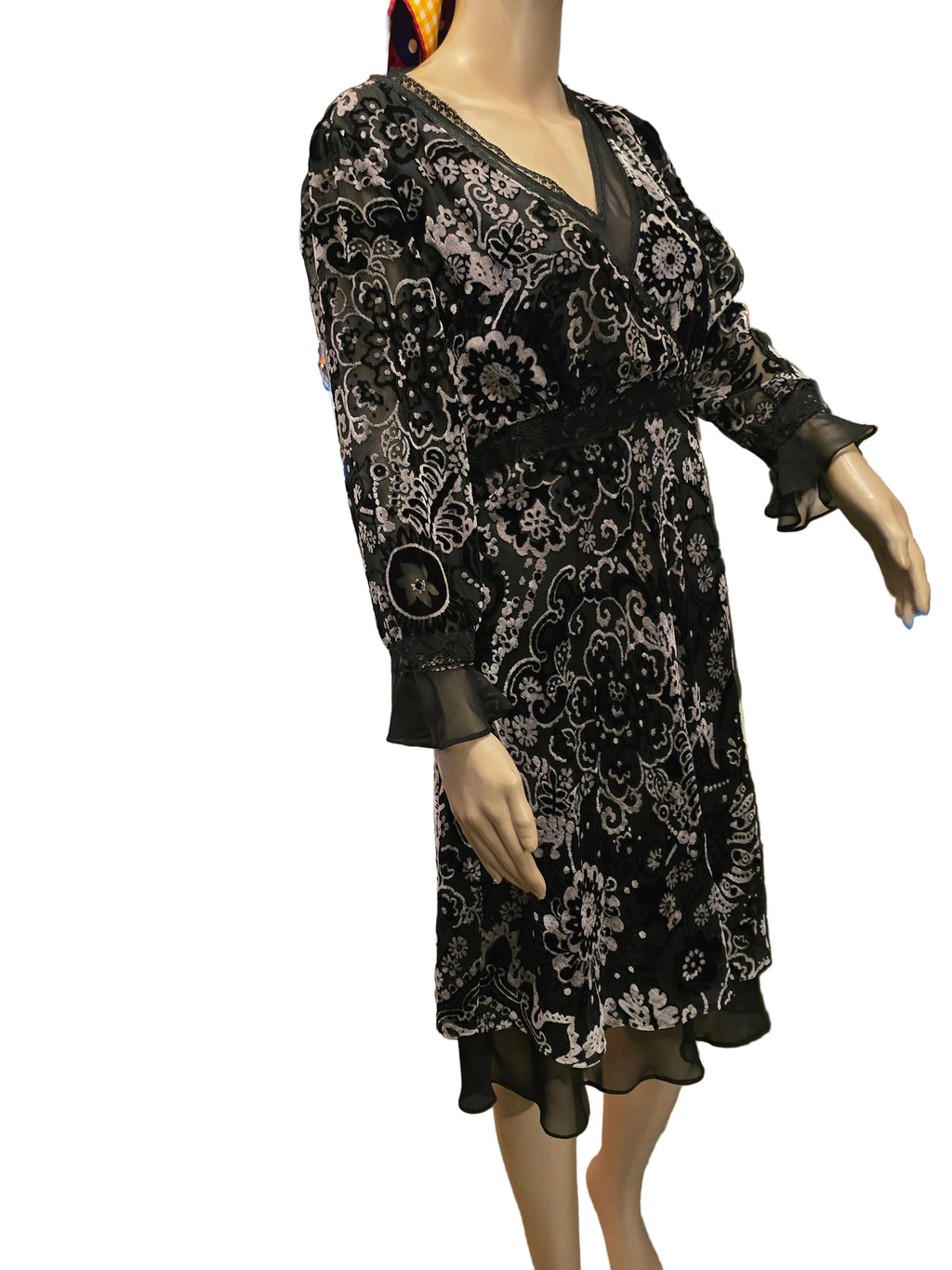 Galliano robe tulle et velours