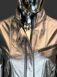 Dolce & Gabbana blouson en cuir argent - L.F Lusso