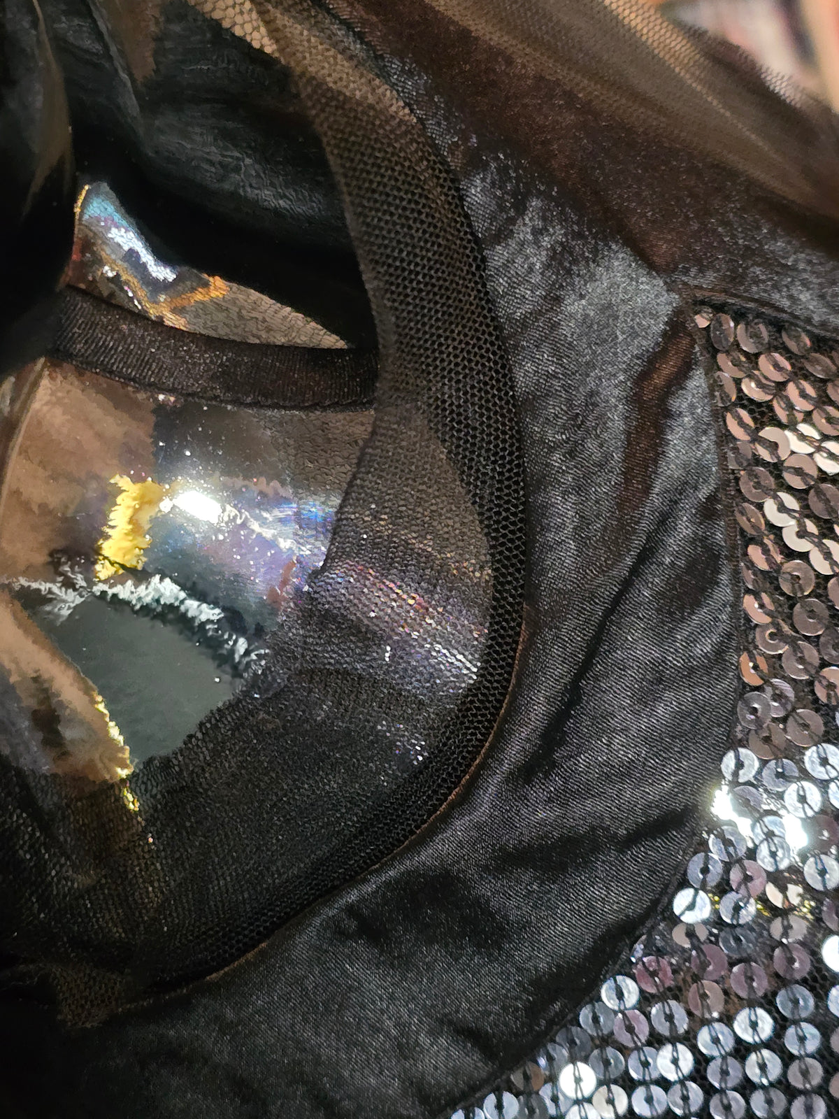 John Galliano robe tulle et sequins argent et or - L.F Lusso