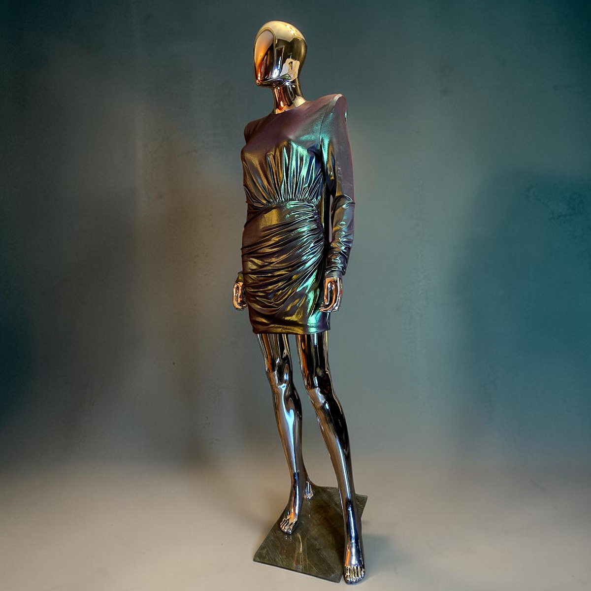 Alexandre Vauthier robe courte verte métallisée - L.F Lusso