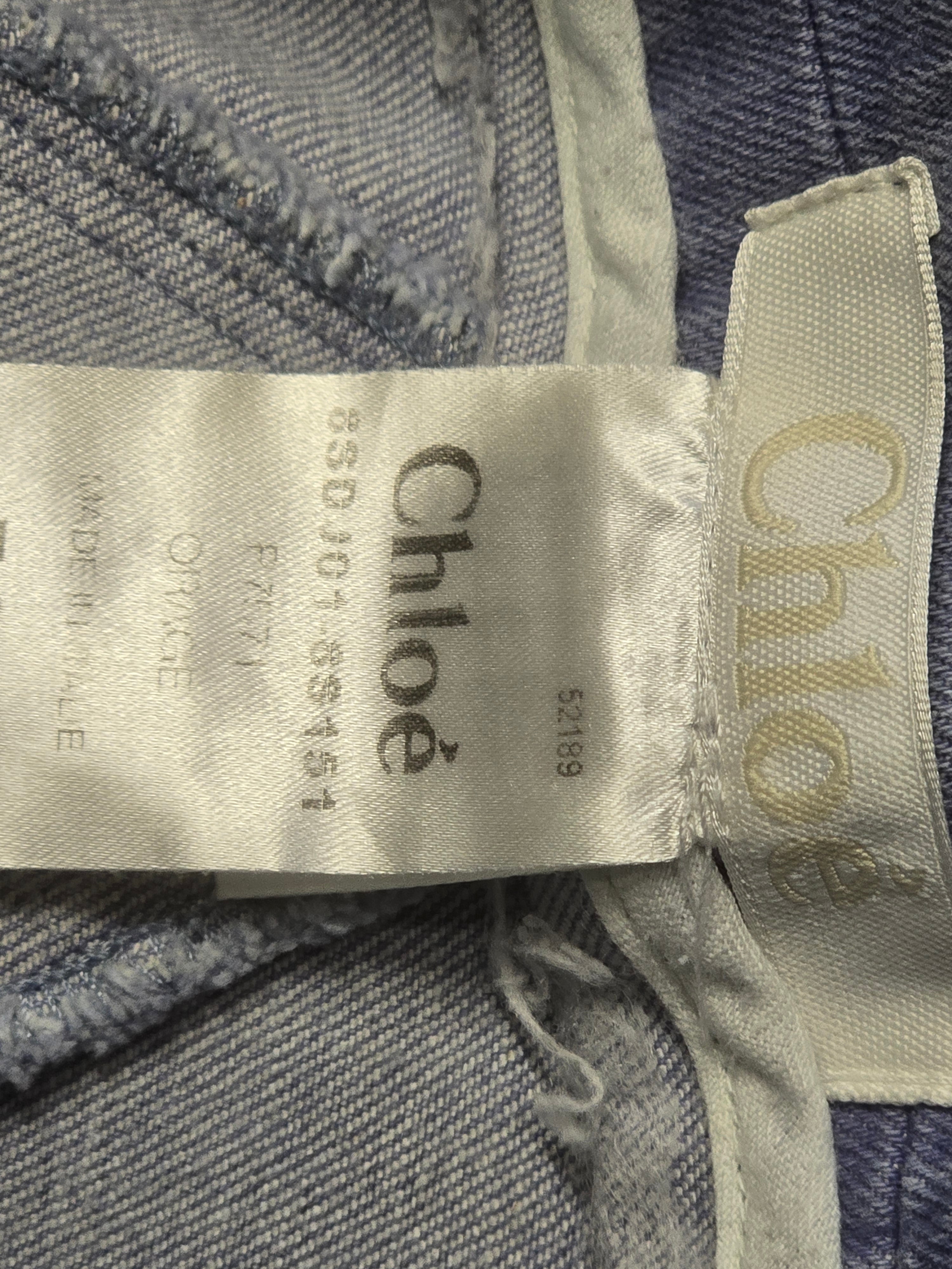 Chloé — Mini-Jupe Denim Délavé T34-36