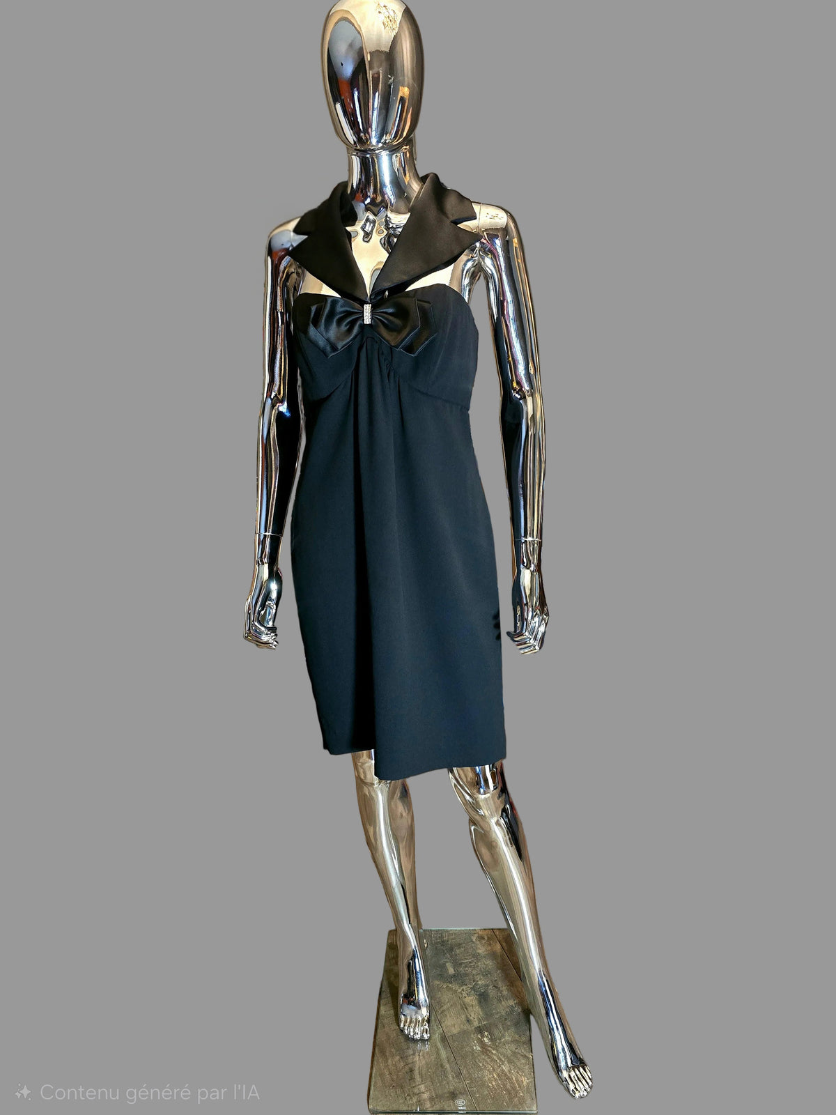 robe noire plissée Azzaro - L.F Lusso