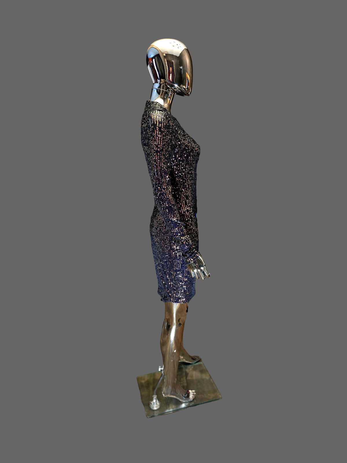 Azzaro Robe de Soirée Sequins Multicolores T38 – Neuve
