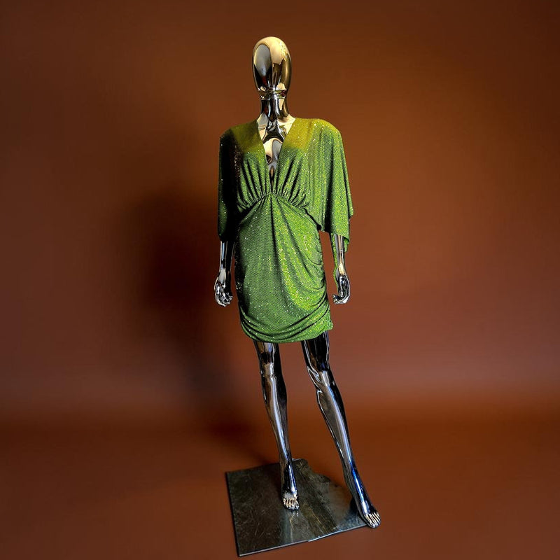 robe couture verte avec cristaux neuve T42 Alexandre Vauthier - L.F Lusso