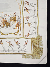 Hermès – Silk Scarf "Les Plaisirs du Froid" 90×90 cm – 1955