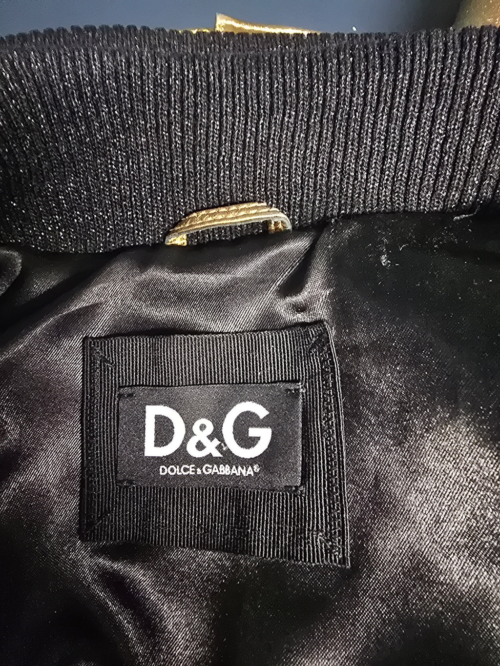Dolce & Gabanna blouson cuir doré