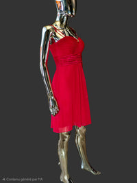 Valentino robe de cocktail rouge - L.F Lusso