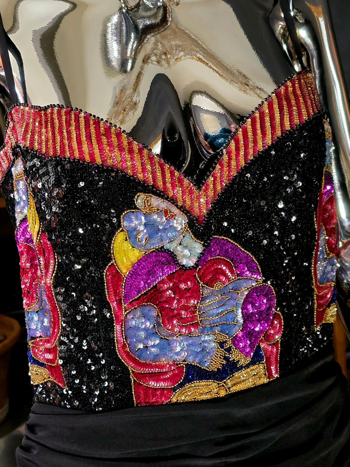Azzaro robe cocktail bustier strass - L.F Lusso