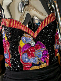 Azzaro robe cocktail bustier strass - L.F Lusso