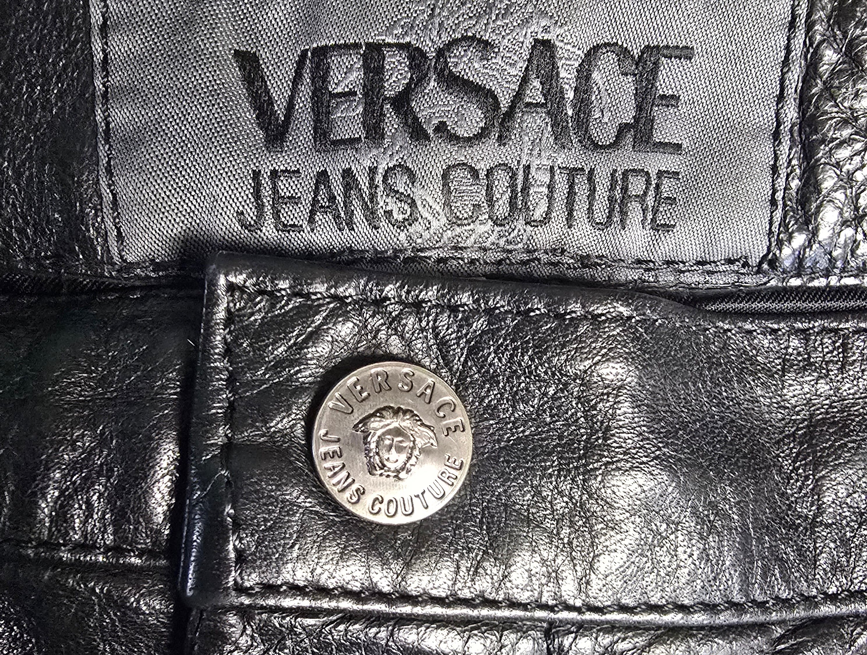 Versace jupe en cuir
