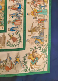 Hermès – Carré de Soie "Costumes Civils Actuels" 90×90 cm – 1995
