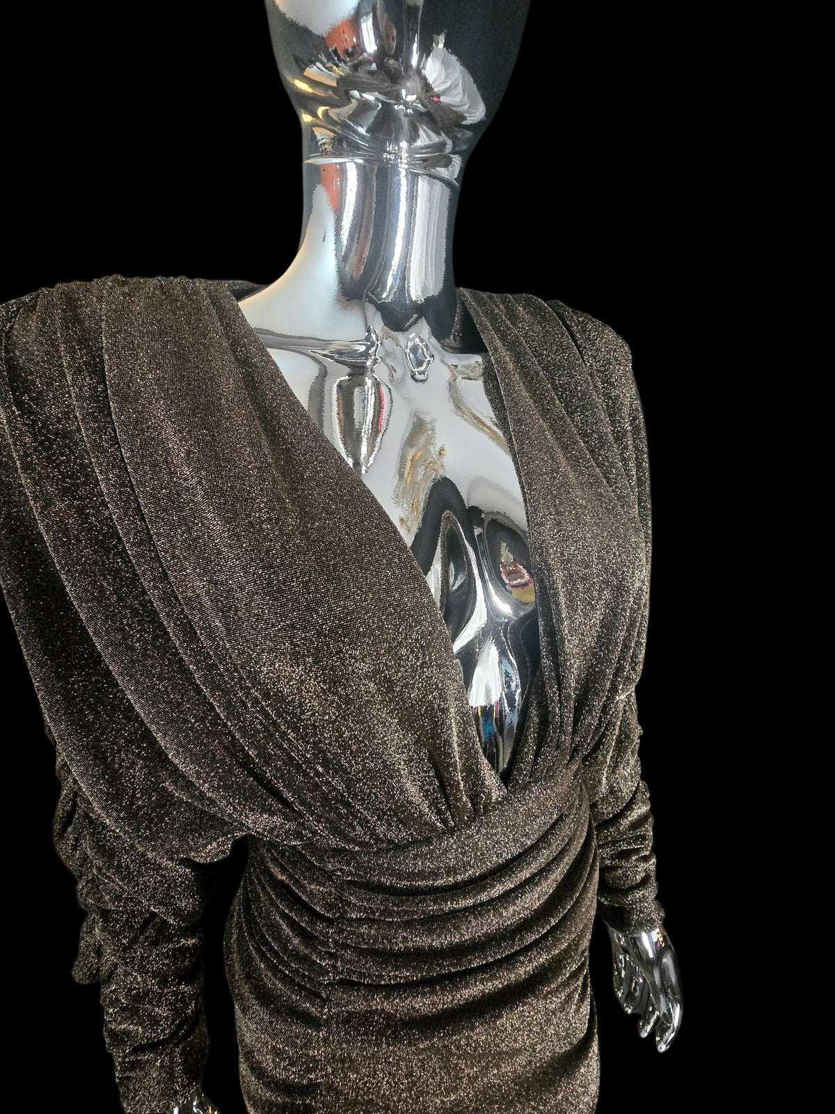 Robe courte décolleté en lurex doré  Alexandre Vauthier - L.F Lusso
