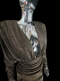 Robe courte décolleté en lurex doré  Alexandre Vauthier - L.F Lusso