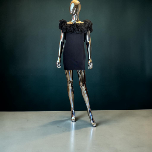 robe courte noire décolleté frou-frou Alexandre Vauthier - L.F Lusso