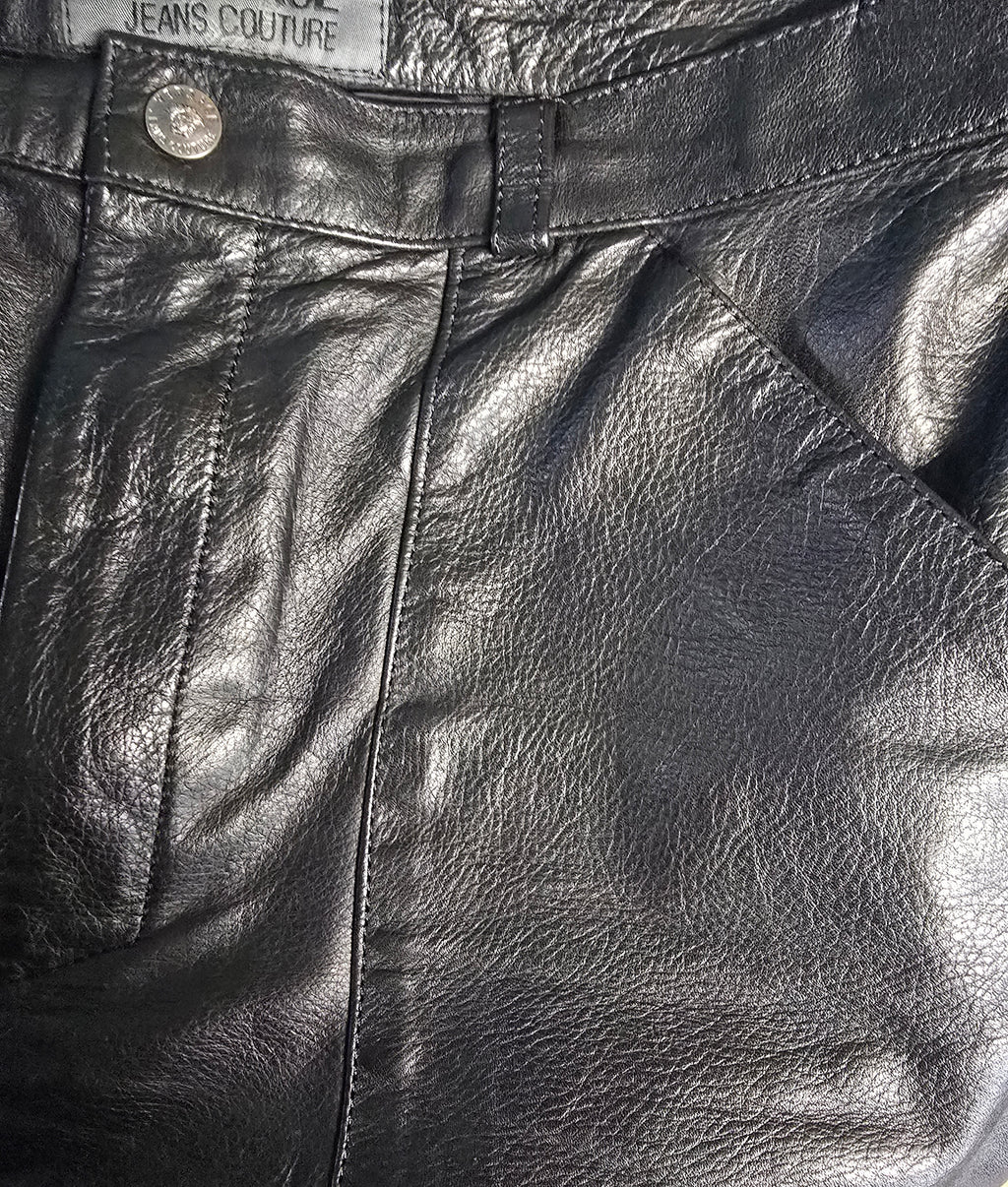 Versace jupe en cuir