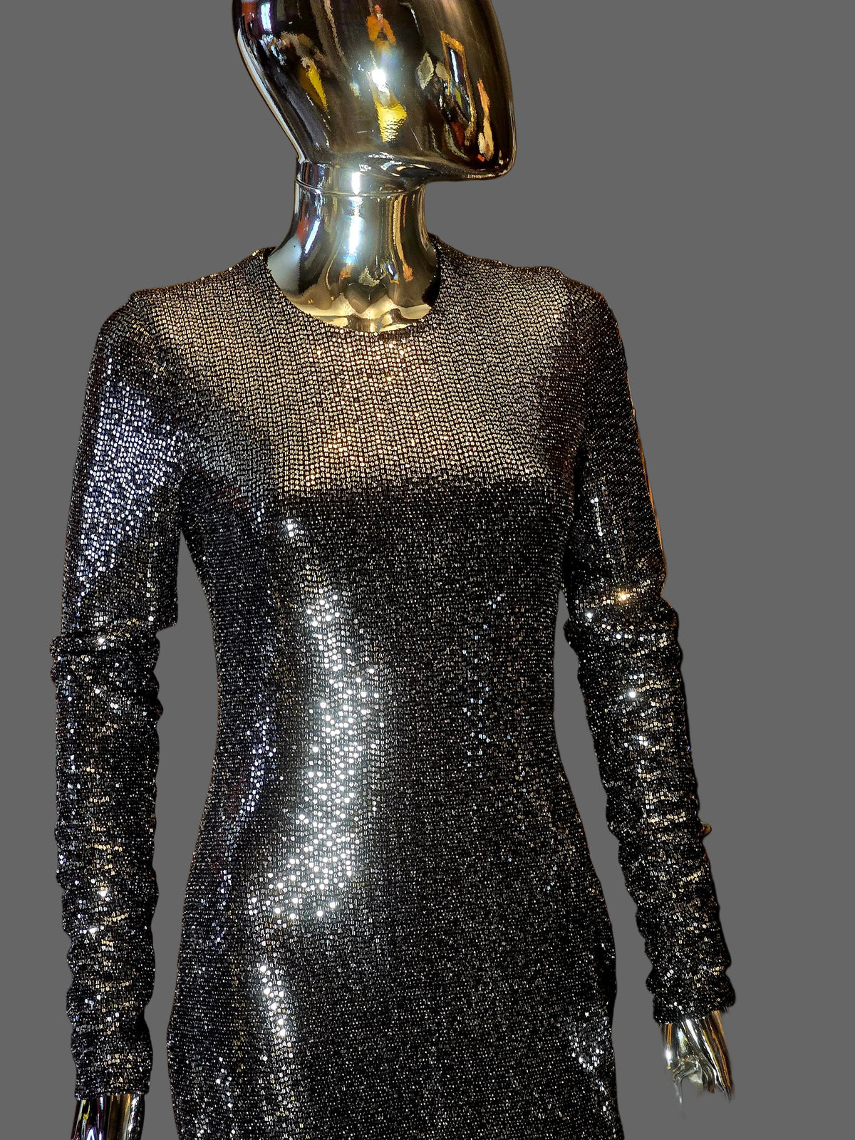 robe en sequins argent Azzaro - L.F Lusso