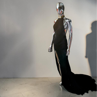 Alexandre Vauthier robe longue noire bijoux coup or - L.F Lusso