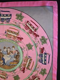 Hermès – Carré de Soie "Jeu des Omnibus et Dames Blanches" 90×90 cm