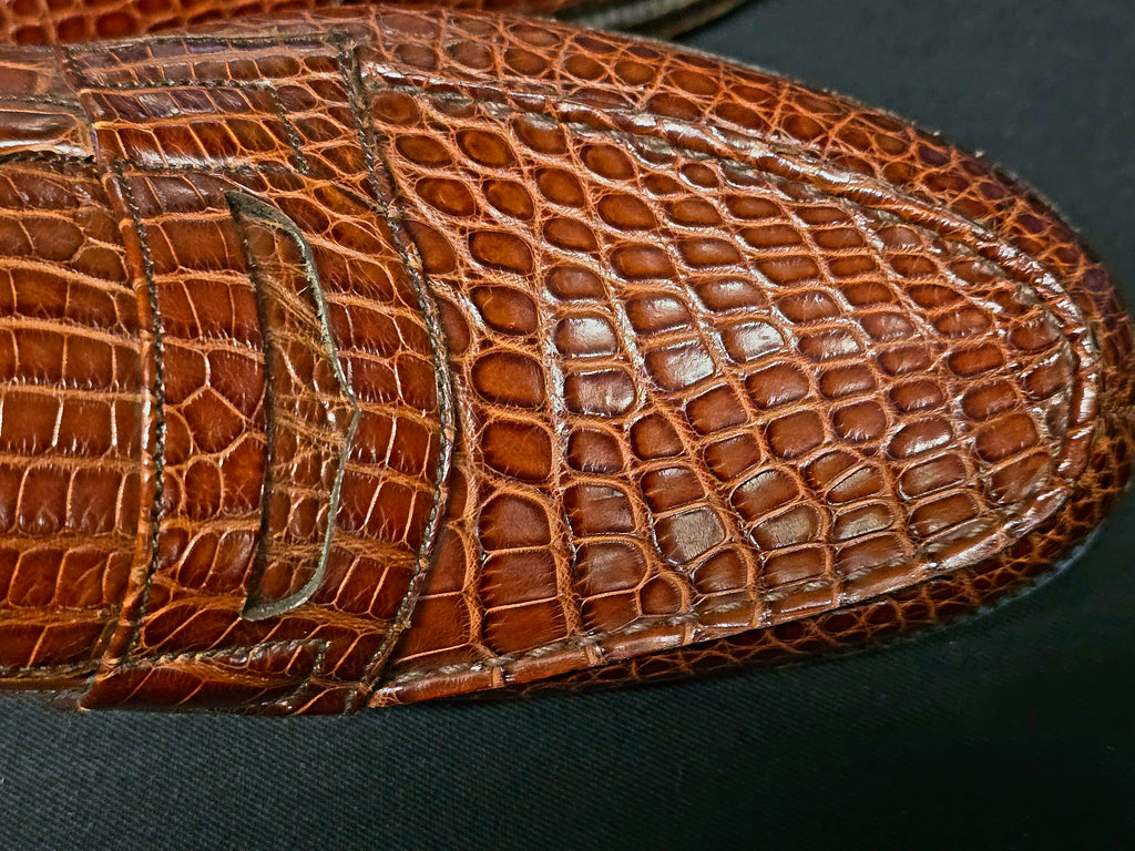 J.M.Weston mocassins en croco