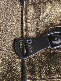 D&G blouson en cuir doré - L.F lusso