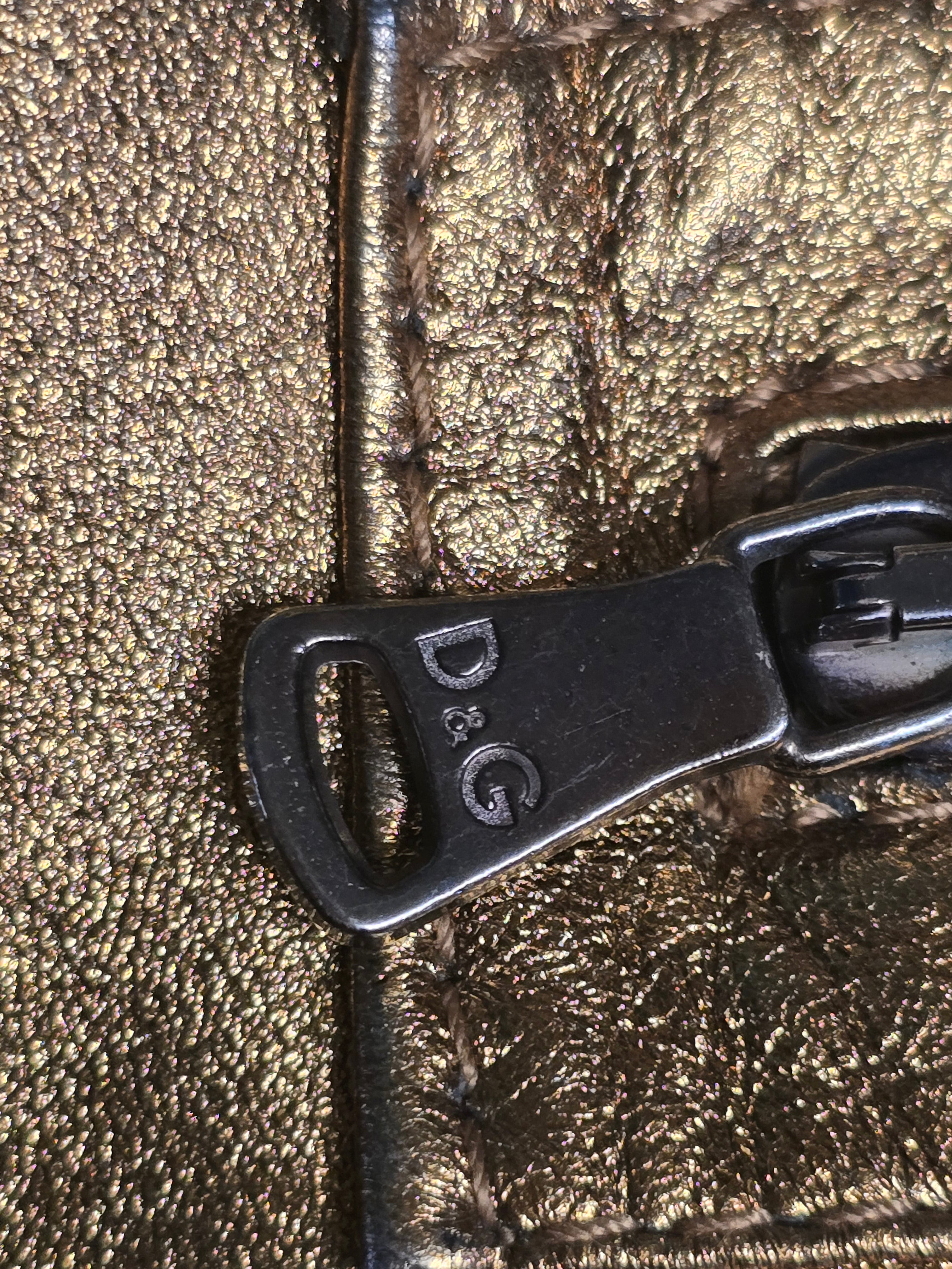 Dolce & Gabanna blouson cuir doré