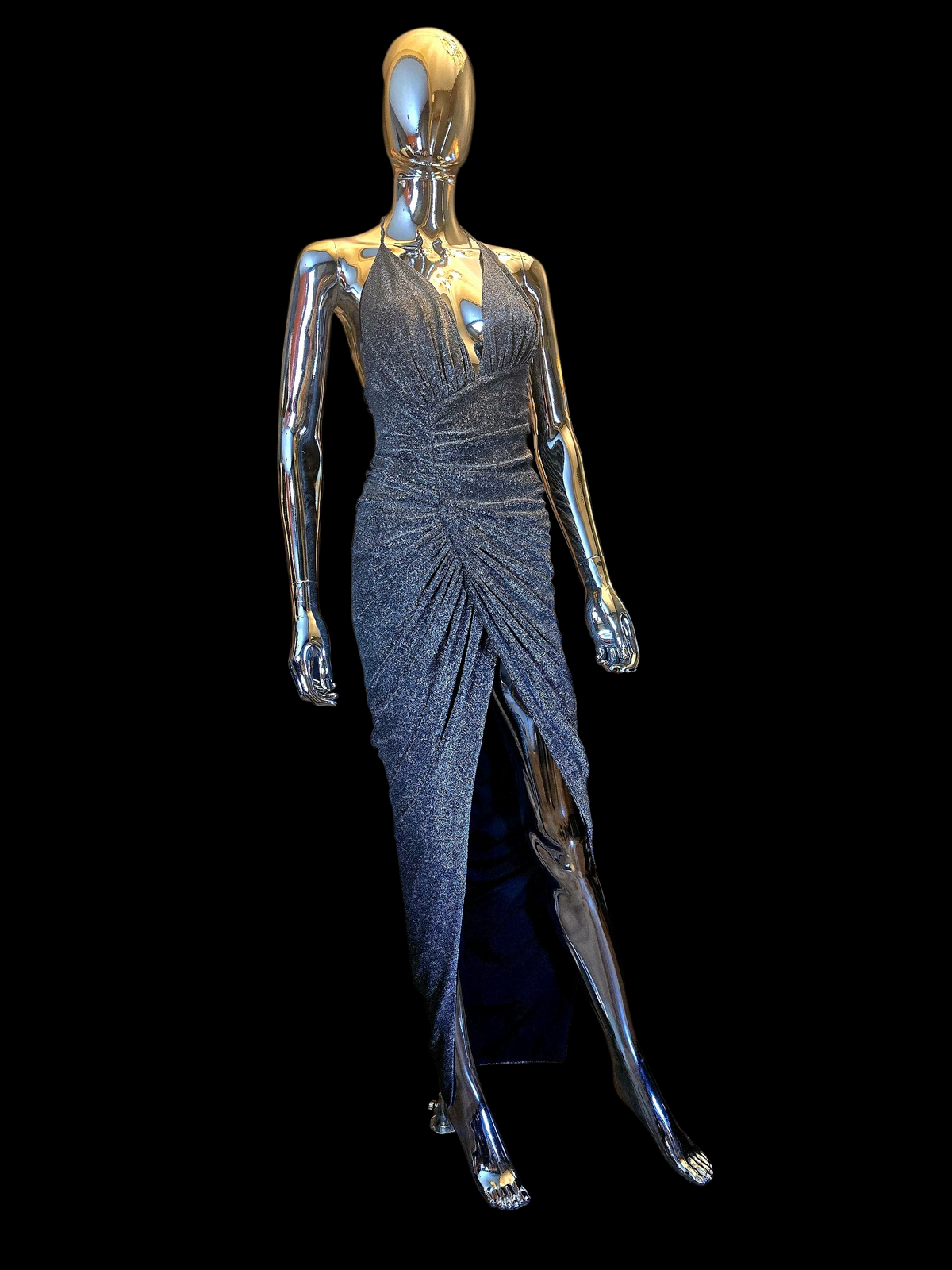 Alexandre Vauthier robe longue argentée T38 neuve - L.F Lusso