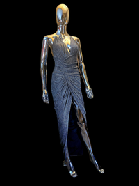 Alexandre Vauthier robe longue argentée T38 neuve - L.F Lusso