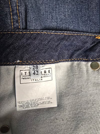 Versace Jeans Couture – Jupe Denim & Strass Dorés – Longueur Genou – T38