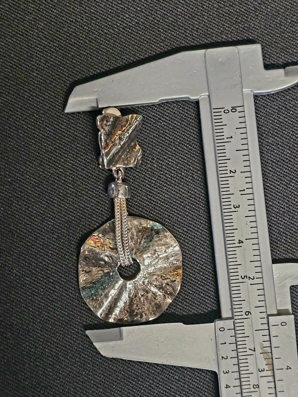 YSL clips d oreille métal argenté Y2K