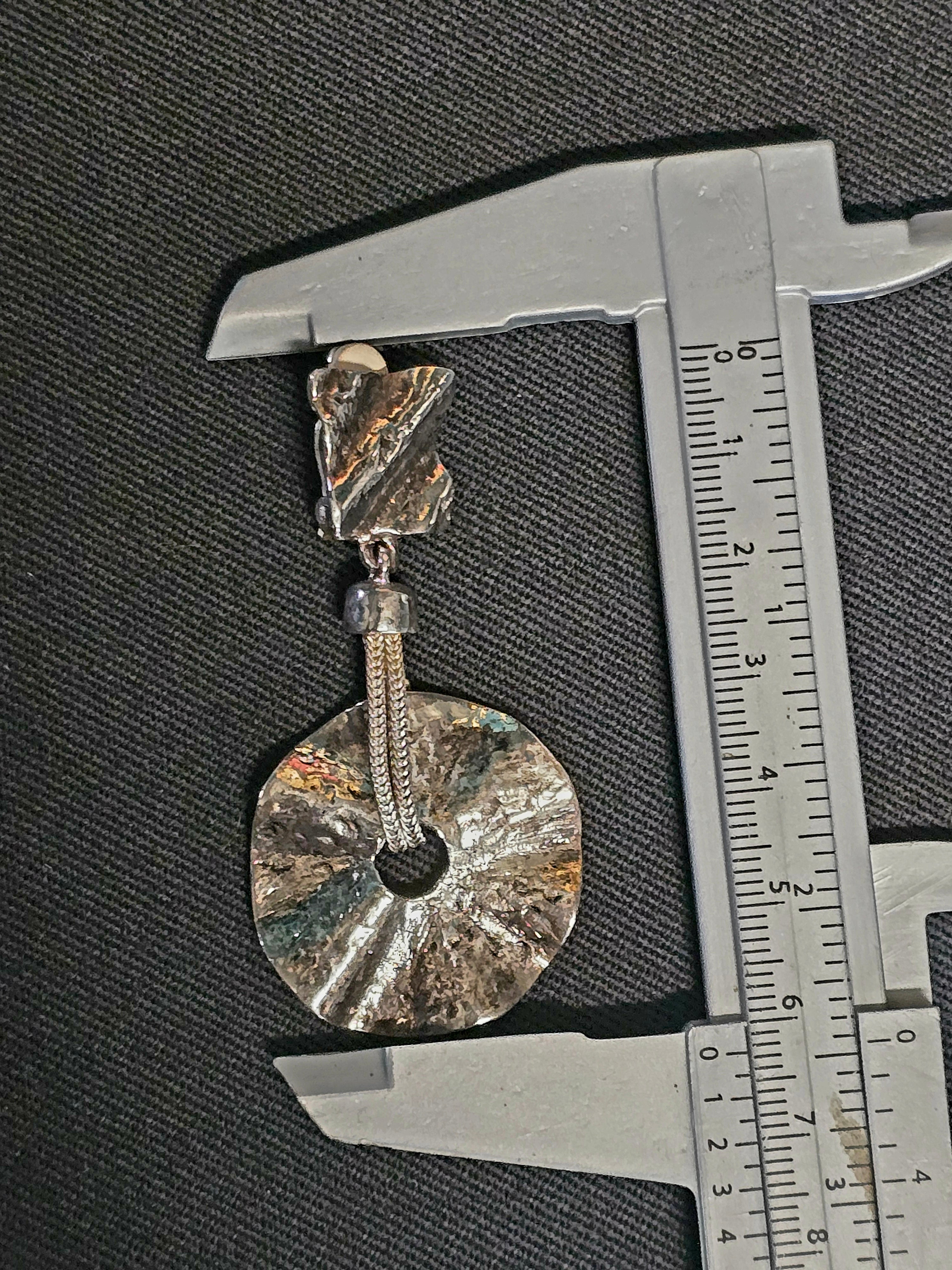 YSL clips d oreille métal argenté Y2K